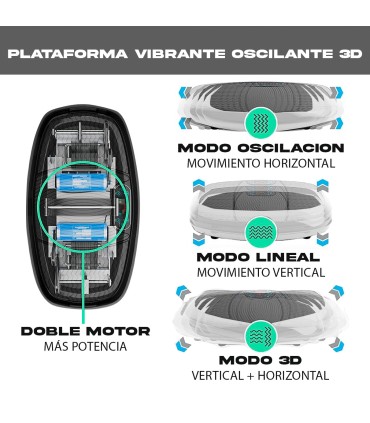Piattaforma Vibrante Oscillante Body Plate 3000. 50 Livelli - ECO DE