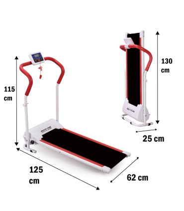 Tapis roulant multifunzione pieghevole per camminata e corsa 1-10 kM/H - ECO DE