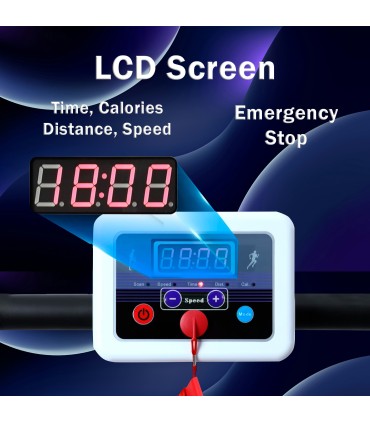 Tapis roulant multifunzione pieghevole per camminata e corsa 1-10 kM/H - ECO DE