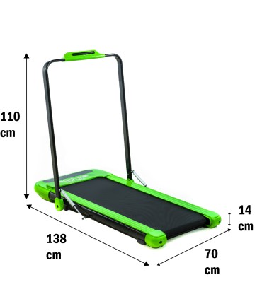 ECODE® Tapis roulant New Walk 1HP con telecomando, pannello di controllo LCD, sistema di arresto automatico