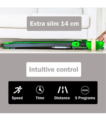 ECODE® Tapis de course ECODE® New Walk 1HP avec télécommande, panneau de commande LCD, système d'arret automatique