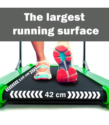 ECODE® Tapis roulant New Walk 1HP con telecomando, pannello di controllo LCD, sistema di arresto automatico