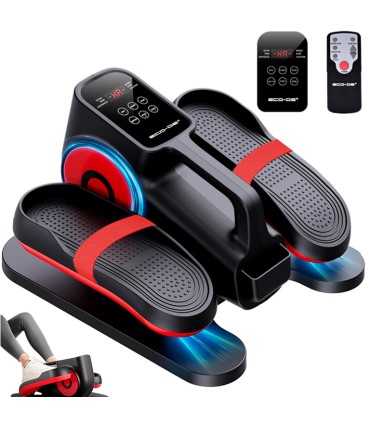 ECODE® Mini-Elektro-Ellipsentrainer mit 30 Geschwindigkeitsstufen, 5 Funktionen, Pedalen mit Riemen, LED-Anzeige, Fernbedienung, leise und tragbar – Elektrischer Pedaltrainer für Senioren und ältere Menschen