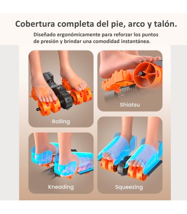 ECODE® Massaggiatore Piedi Elettrico Shiatsu Pressoterapia con Calore e Vibrazione per Massaggio e Cura Foot Energy  Rimedio Dolore e Caviglie Gonfie, Circolazione, Fascite Plantare e Neuropatia