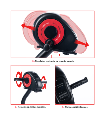 ECODE® Vélo elliptique double électrique et manuel pour seniors avec 30 niveaux  Exercices bras et jambes ensemble ou séparément en position assise avec pédales Marche a  domicile