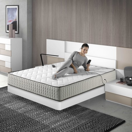 ECODE® Viscoelastic Mattress Alpes, With Removable And Washable Cover WITH MASSAGE