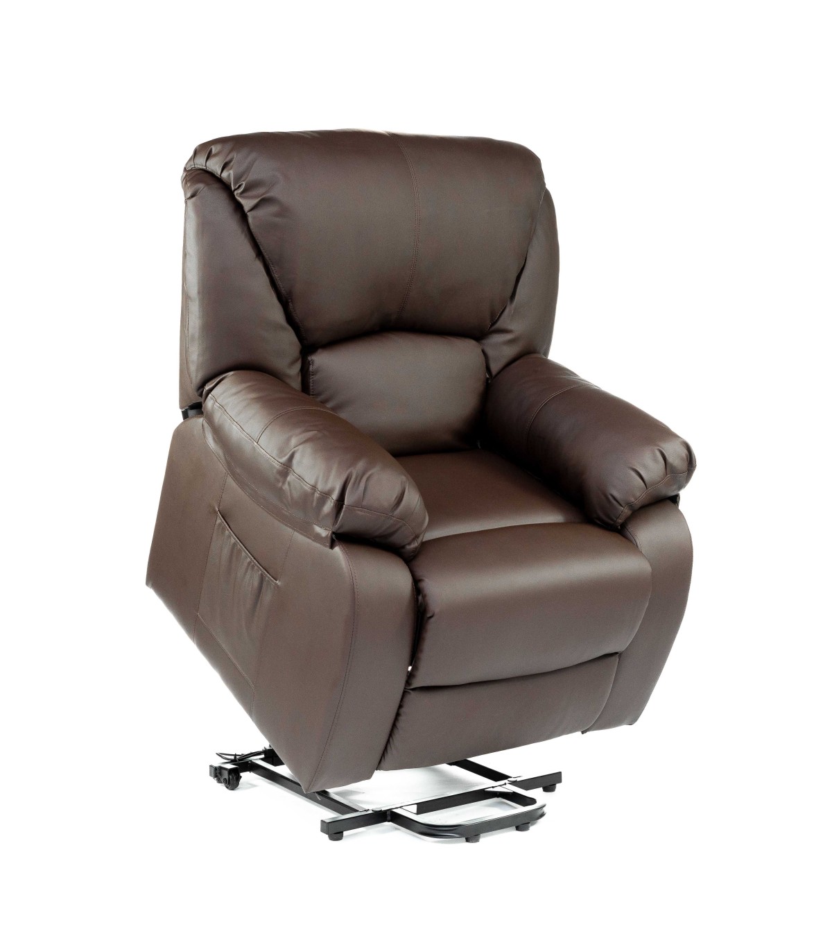Poltrona da massaggio reclinabile elettrica marrone ECO DE